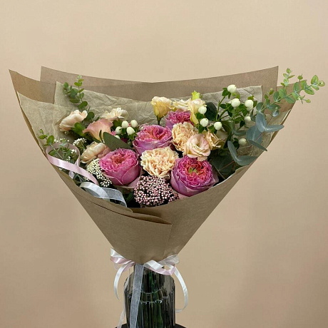Букет с пионовидной Розой №160 - Фото 3