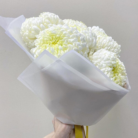 Монобукет из хризантемы №160 - Фото 3