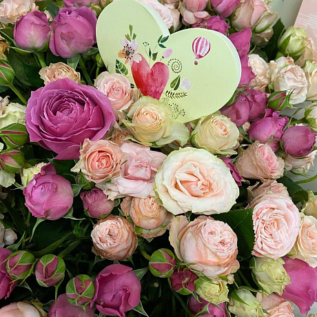 Букет 75 кустовых роз - Фото 3