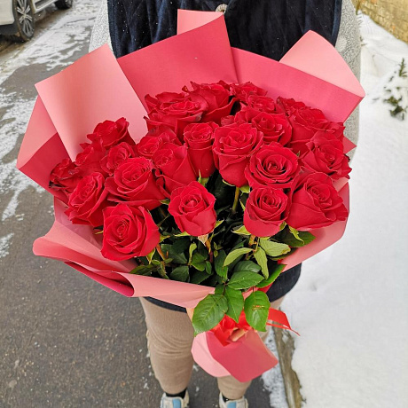 Букет из эквадорских роз №160 - Фото 3