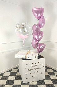 Коробка с шарами Сюрприз "Love"