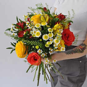 Букет цветов "Полевой" №166