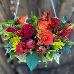 Ящик с розами   «краски осени»