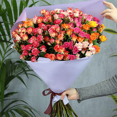 25 кустовых роз 70 см Кения - Фото 2
