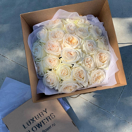 Букет Luxury Flowers Премиум Роза Вайт ОХара - Фото 4