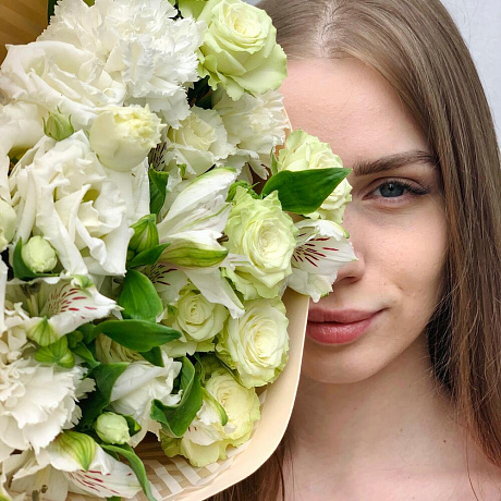 Букет цветов со вкусом XXS белый - Фото 2
