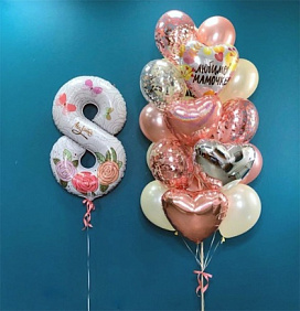 Композиция из шаров "Любимой мамочке"