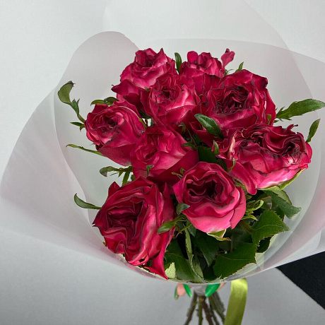 Монобукет из пионовидной розы - Фото 3