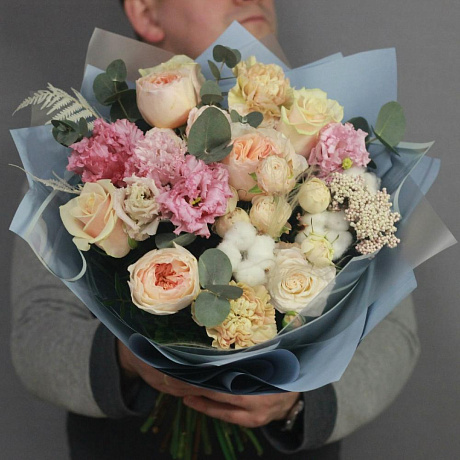 Авторский букет цветов М - Фото 2