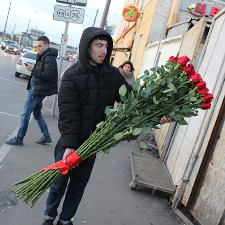 25 высоких роз 150см - Фото 4