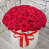 Коробка из 51 красной розы №160 - Фото 3