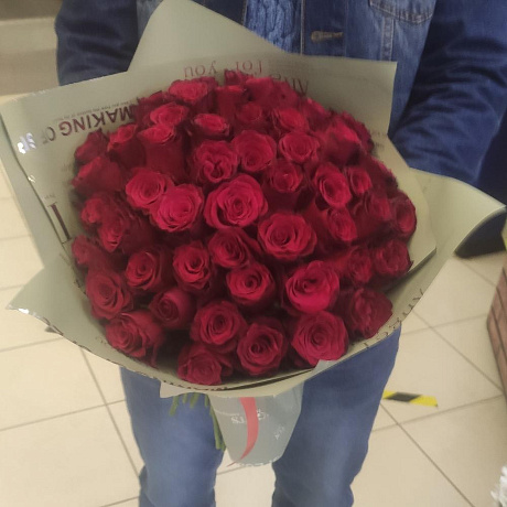 Розы красные Кения 50 см - Фото 2