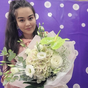 Букет цветов "Лайм" №164