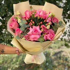 Букет цветов "Розовая мечта" №160