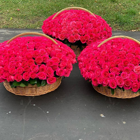 Корзина из 201 розы - Фото 3