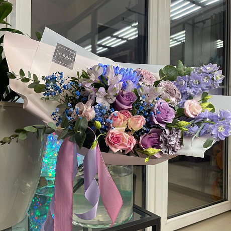 Букет из дельфиниума №161 - Фото 5