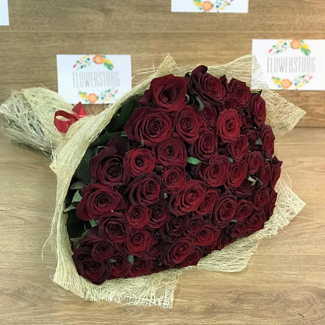 Букет из 51 красной розы (50 см) N369 - Фото 6