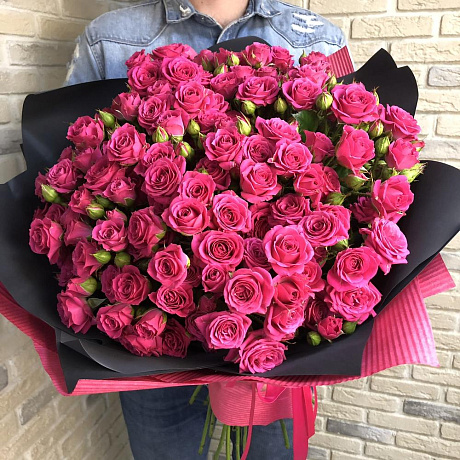 Букет цветов Pink black - Фото 6