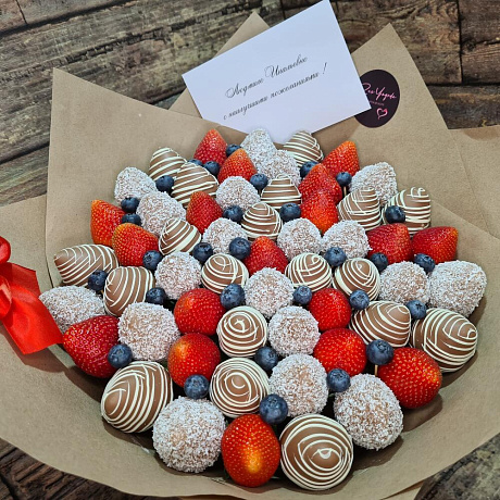 Букет Скарлет Large с голубикой - Фото 4