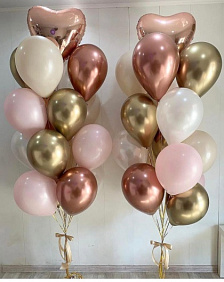 Композиция из шаров "Два фонтана" Олив