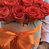 Коробки с цветами. Оранжевая роза 29 шт. N249 - Фото 5