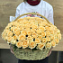 Корзины с цветами.  Кремовые розы. 151 роза. N377 - Фото 3