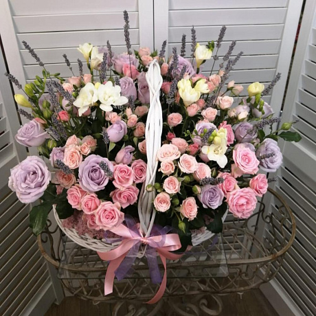 Корзина из розы кустовая - Фото 6