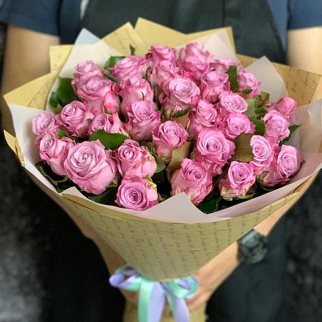 Букет цветов Purple roses - Фото 3