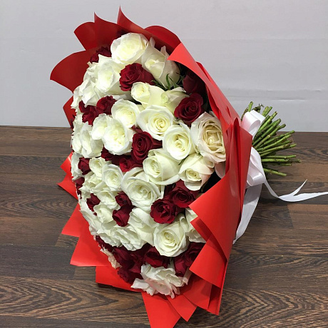 Букет цветов Классический микс №160 - Фото 2