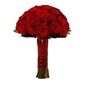 Букет невесты из 21 красной розы