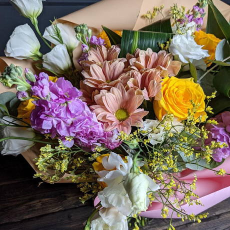 Букет с Маттиолой №160 - Фото 4