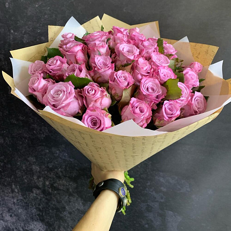 Букет цветов Purple roses - Фото 4