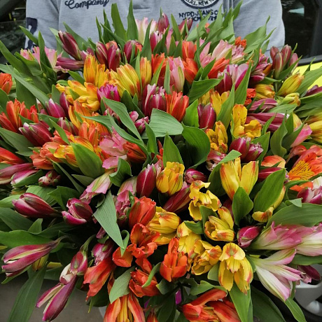 Букет цветов Охапка альстромерий - Фото 2