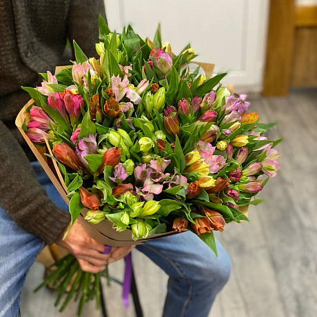 Букет из 29 альстромерий - Фото 4