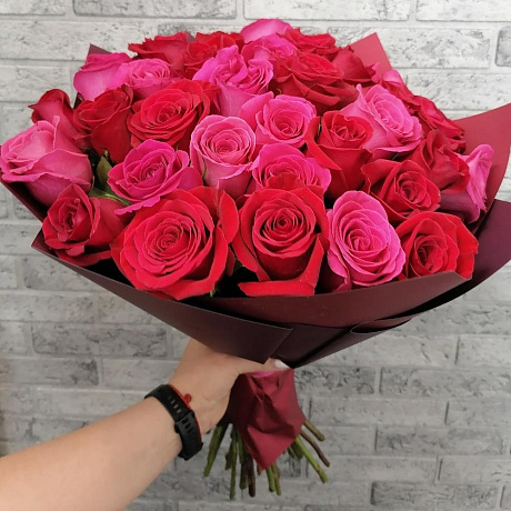 Букет из роз 21 VIP №164 - Фото 5