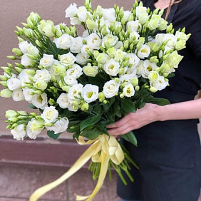 Букет белой Эустомы №162