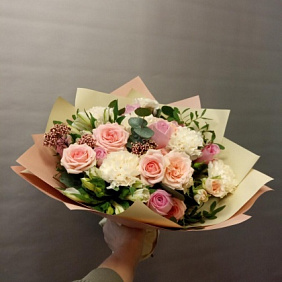 Букет цветов "Розовый вечер" №161