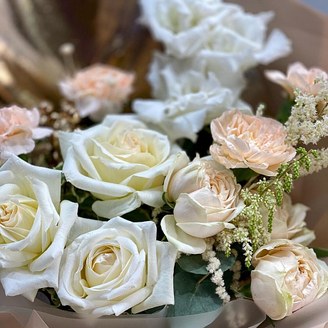 Букет цветов Розовое золото №161 - Фото 6