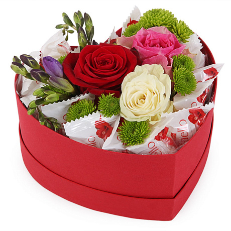 Сердце из цветов Страстная осень - Фото 2