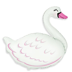 Фигура шар "Лебедь" белый 89 см