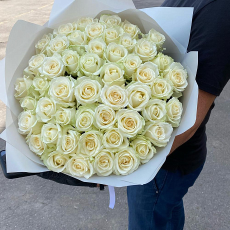 Букет из 51 розы Аваланж (60см) - Фото 3