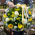 Корзина с цветами Golden flowers - Фото 2