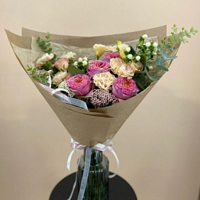 Букет с пионовидной Розой №160