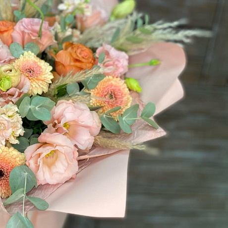 Букет цветов Пудровое чудо - Фото 4