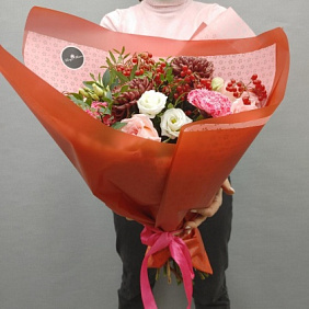 Букет цветов "Калина красная"