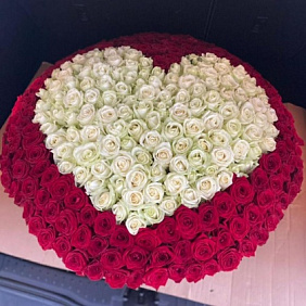Букет цветов "Сердце в корзине" №160