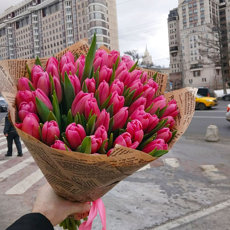 51 розовый тюльпан №161 - Фото 2