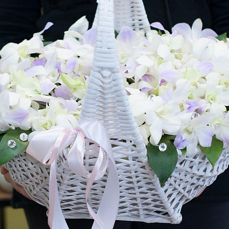 Корзина с орхидеями Кружева - Фото 3