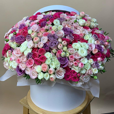 Цветы в коробке Luxury Flowers 131 Роза - Фото 3