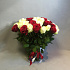 Букет из красно-белых роз - Фото 1